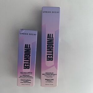 Set of 2 Urban Decay All Nighter Setting Spray - NIB- 30ml Matte, 15 ml Natural